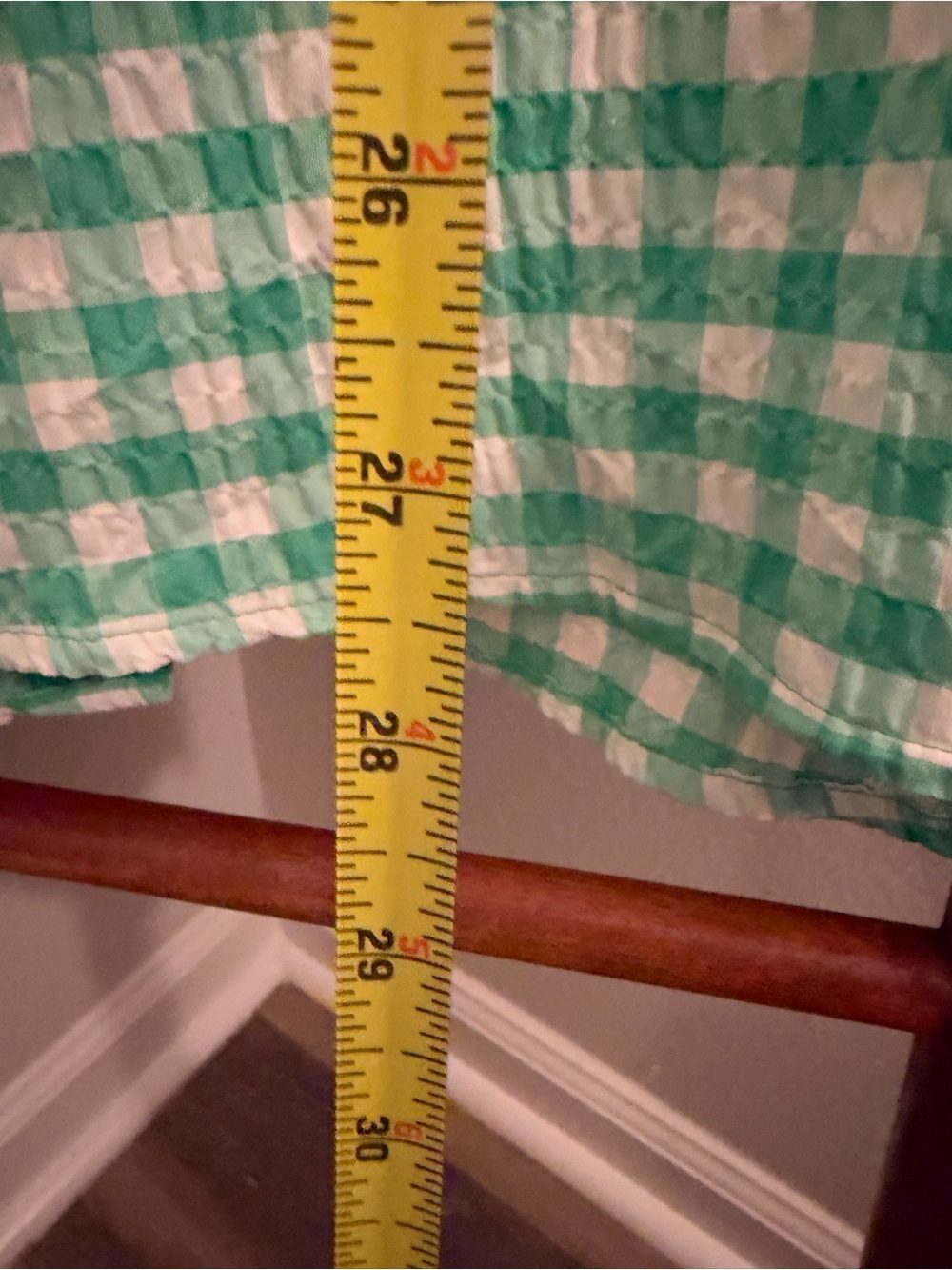 Allison Daley Green and White Gingham Button-Down Shirt - Picture 6 of 7